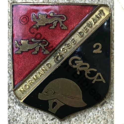 GRCA  2e GRCA Grp Reco Corps Armee  SM 2Anneaux Dos lisse irreg Src.wizernois 179EurInv 